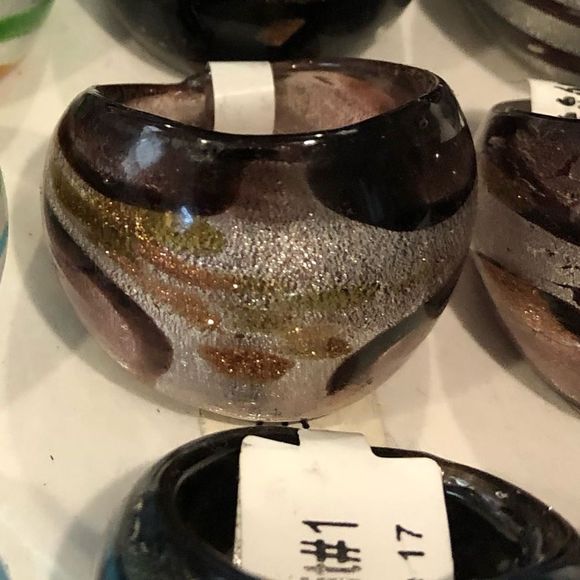 Women’s Hand Blown Glass Rings Sizes 5.25 - 8 - Picture 4 of 13